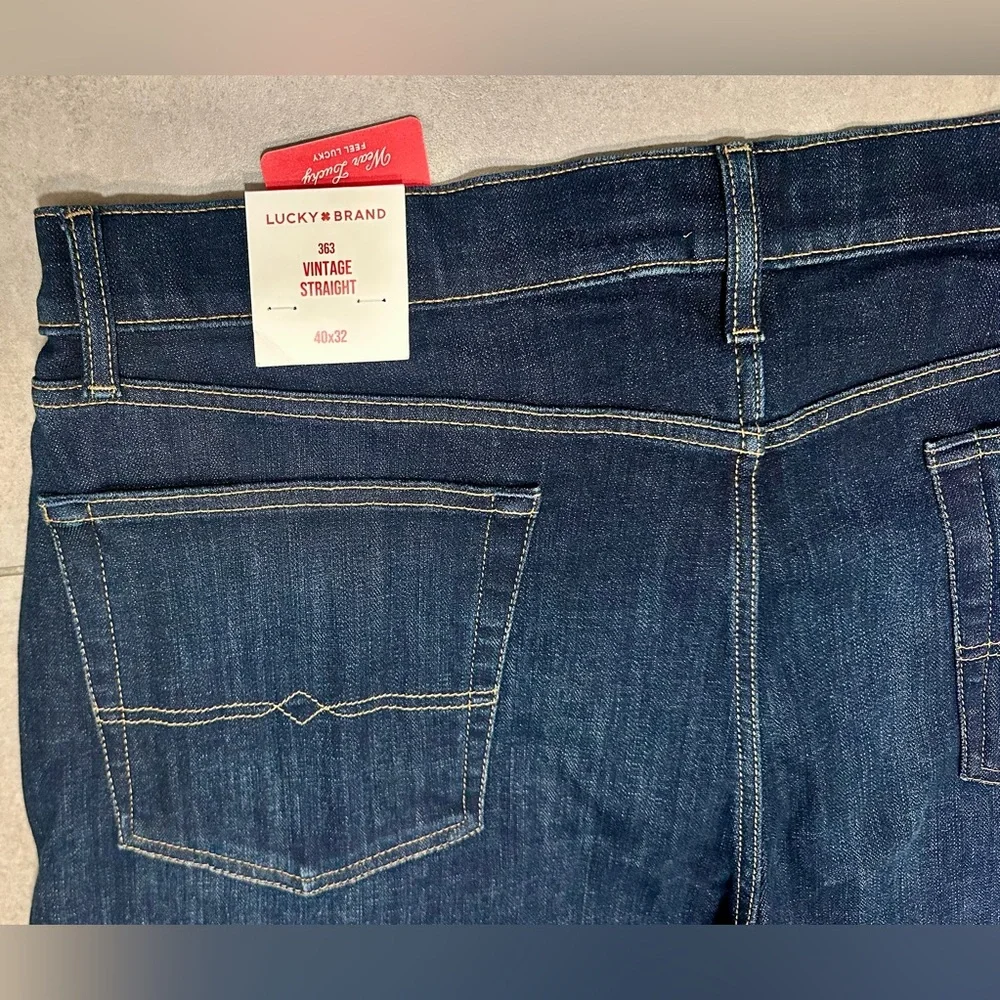 NWT Lucky Brand Mens Denim Vintage Straight 363 Jeans 40x32  $129 - Picture 8 of 12